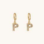 Wilhemina Initial Letter Earrings